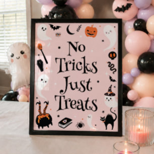 Halloween-Baby-Partygeschenk Kein Trick Nur Lecker Poster