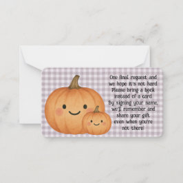 Halloween Baby Showbuchkarte Mitteilungskarte