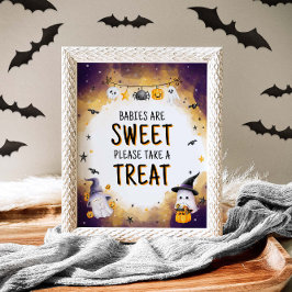 Halloween Baby Shower Babys sind süßes Zeichen Poster