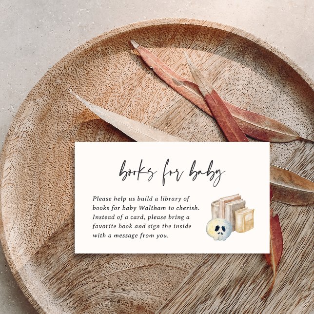 Halloween Baby Shower Book Request Enclosure Card Begleitkarte (Von Creator hochgeladen)