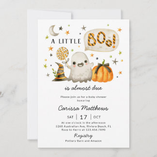 Halloween Baby Shower Einladung - Ein kleines Boo