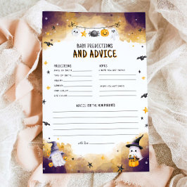 Halloween Baby Shower Game Baby Predictions Game