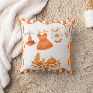 Halloween Baby Shower Girl Little Hexch Pumpkin Kissen