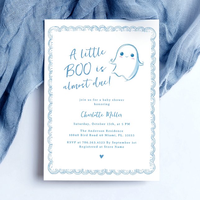 Halloween Baby Shower Niedlich Ghost Einladung (Von Creator hochgeladen)