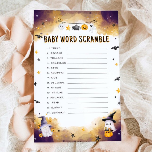 Halloween Baby Showspiel Baby Word Scramble Spiel (Von Creator hochgeladen)