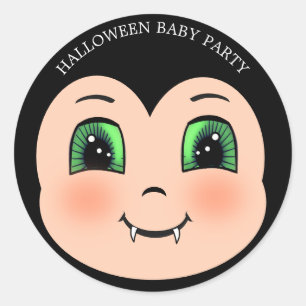Halloween-Baby-Vampir Runder Aufkleber