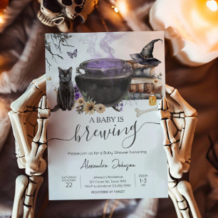 Halloween Baby wird Baby Dusche Brauen Einladung