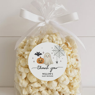 Halloween Babydusche Vielen Dank Runder Aufkleber
