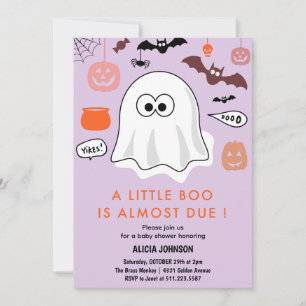 Halloween Babyparty-Einladung kleiner Boo Einladung
