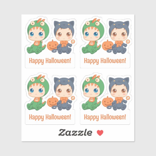 Halloween Babys Schwarzer Katzendrache Benutzerdef Aufkleber (Blatt)