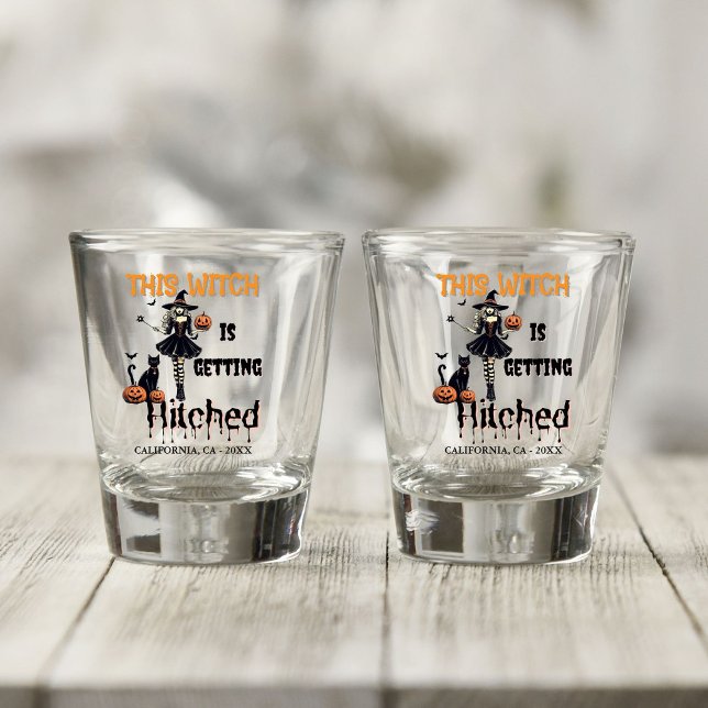 Halloween Bachelorette Diese Hexe wird Hitch Schnapsglas (Von Creator hochgeladen)