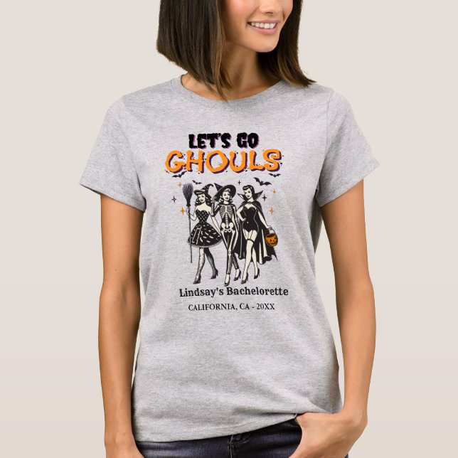 Halloween Bachelorette, lasst uns ghoul gehen T-Shirt (Vorderseite)