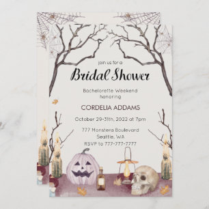 Halloween Bachelorette Weekend Deets Invitation