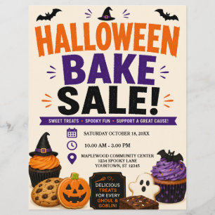 Halloween-Backverkaufs-Flugblatt Flyer