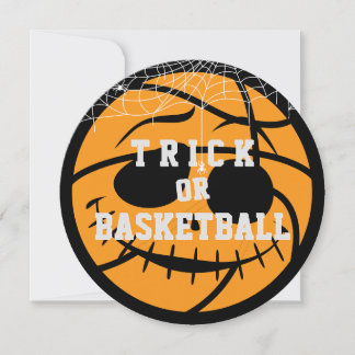 Halloween Ball Trick oder Basketball Geburtstag Einladung