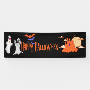 Halloween Banner   Spuk Haus, Fledermäuse, Geister