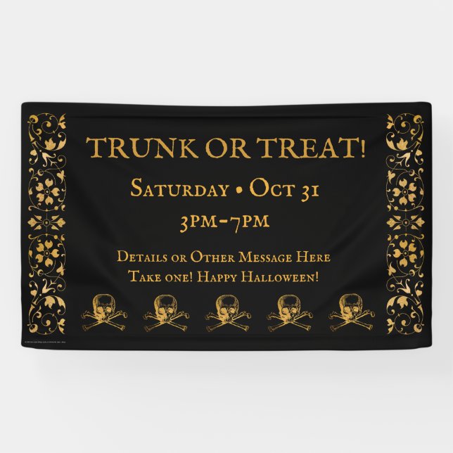 Halloween | Bannière | Trunk ou Treat! (Horizontal)