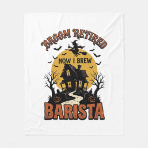 Halloween-Barista-Shirt Lustiger Hexen-Kaffee-Wort Fleecedecke