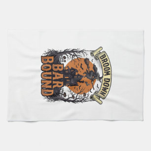 Halloween Barkeeper-Shirt Lustiger Hexenbesen Bar Geschirrtuch