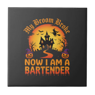 Halloween Barkeeper Spukhaus Hexe Kürbis De Fliese
