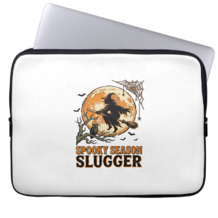 Halloween-Baseball-Hexe Vintage-Stich-Shirt_1 Laptopschutzhülle