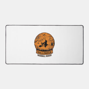 Halloween Baseball Maker Fliegende Hexe Holzmond Schreibtischunterlage