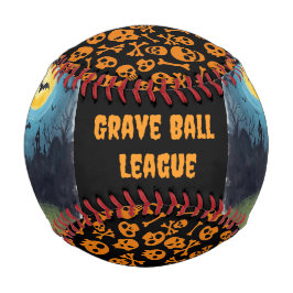 Halloween-Baseball, Skelett, Friedhofsball-Liga Baseball