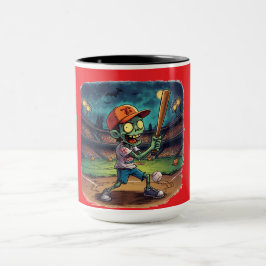 Halloween-Baseball, Zombie, Gehirne über Basen Tasse