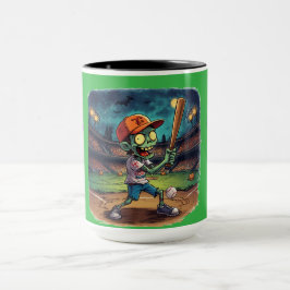Halloween-Baseball, Zombie, Gehirne über Basen Tasse