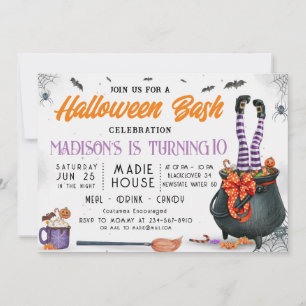 Halloween Bash Anniversaire Invitation Party