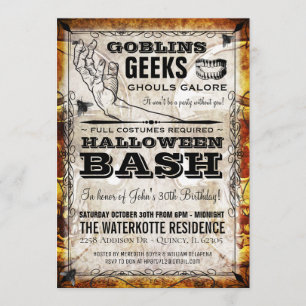 Halloween-Bash-Party Einladung
