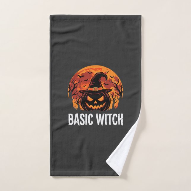 Halloween Basic Hexen-Kürbis-Mond-Grafik Handtuch (Handtuch)