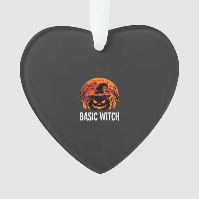 Halloween Basic Hexen-Kürbis-Mond-Grafik Ornament (Vorderseite)