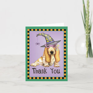 Halloween Basset Hound Danke, Card Karte