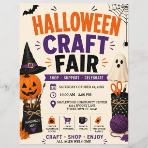 Halloween-Bastelmarkt-Flyer Flyer