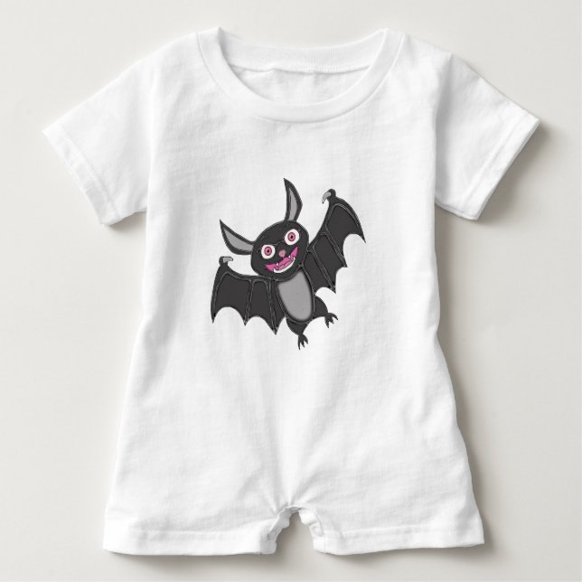 Halloween Bat Baby Strampler (Vorderseite)