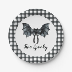 Halloween Bat Bow Two Spooky 2. Geburtstag Pappteller