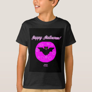 Halloween Bat Boys Black Basic T Shirt
