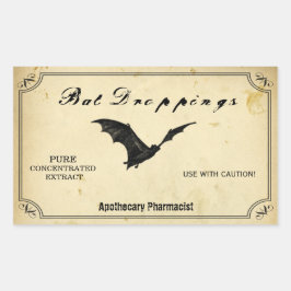 Halloween Bat Droppings Apothekäre Kaukasus Rechteckiger Aufkleber