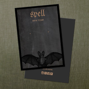 Halloween Bat Earring Display Card