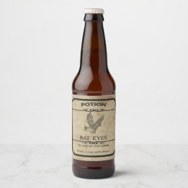 Halloween Bat Eyes Apothecary Bee Label Bierflaschenetikett