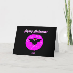 Halloween Bat Horizontal Grußkarte Karte