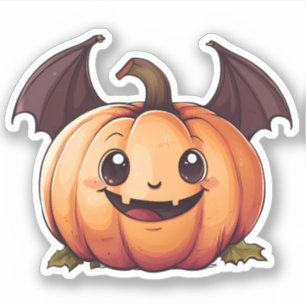 Halloween Bat Jack-o-Lantern Aufkleber