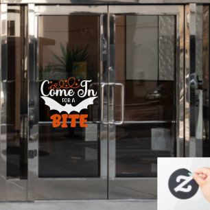 Halloween Bat kommt für eine Klammer ins Spiel Fensteraufkleber