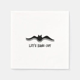 Halloween Bat, lass uns ausgehen Serviette