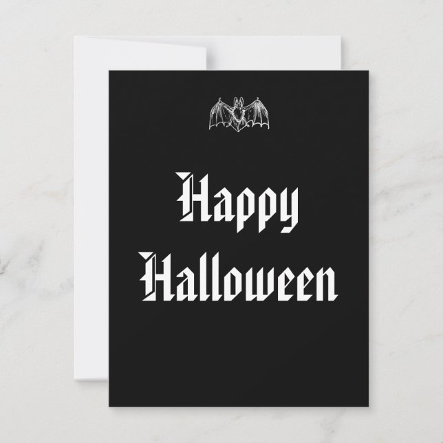 Halloween Bat Mitteilungskarte (Vorderseite)