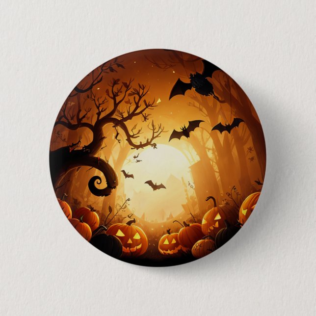 Halloween/Bat/Pumpkin/Fall Button (Vorderseite)