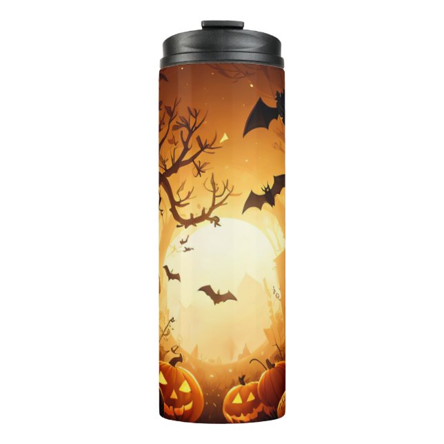 Halloween/Bat/Pumpkin/Fall Thermosbecher (Vorderseite)
