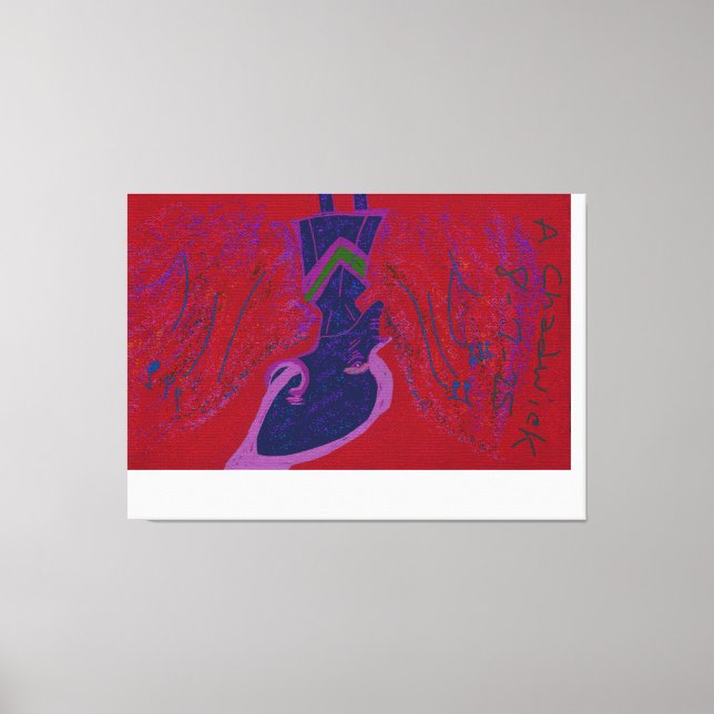 Halloween Bat Stretched Canvas Print Leinwanddruck (Vorderseite)