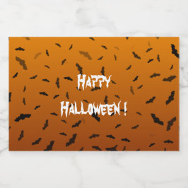Halloween Bats Alkoholflaschenetikett